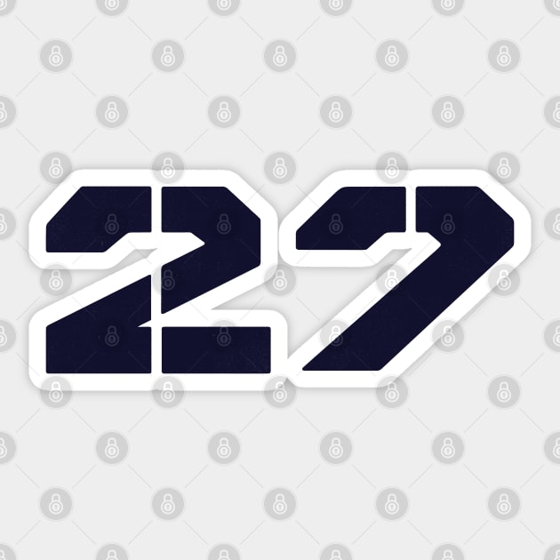 27 Sticker by victorcalahan